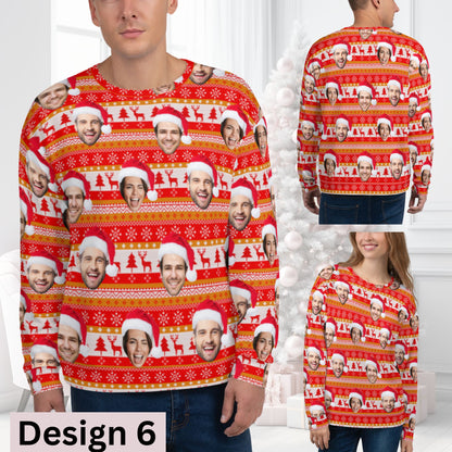 Custom Photo Ugly Christmas Sweater Personalized Christmas Sweatshirt