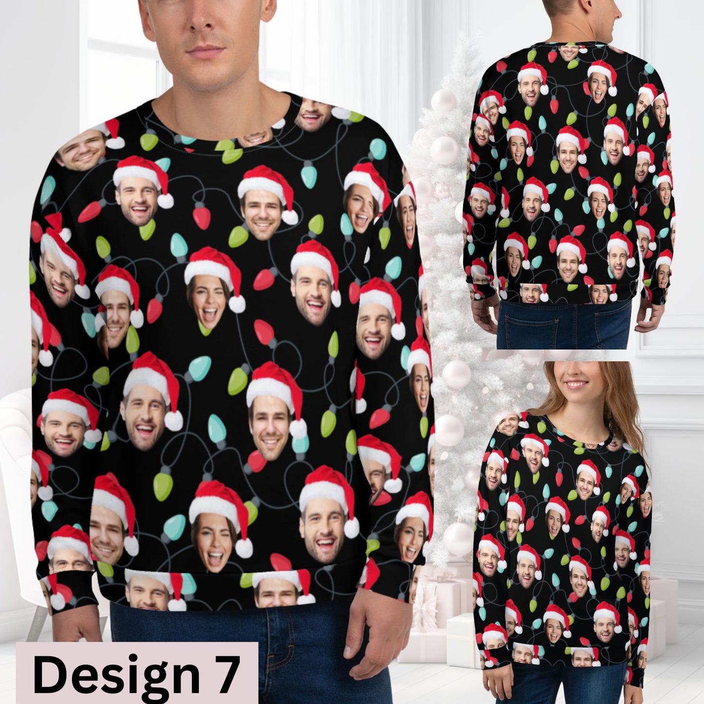 Custom Photo Ugly Christmas Sweater Personalized Christmas Sweatshirt