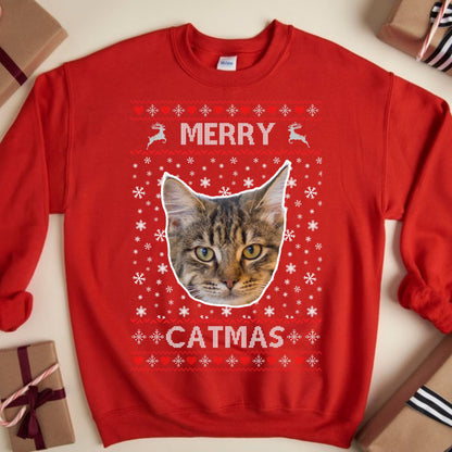 Custom Ugly Christmas Sweater For Cat Lovers