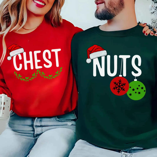 Matching Christmas Couple Sweatshirt