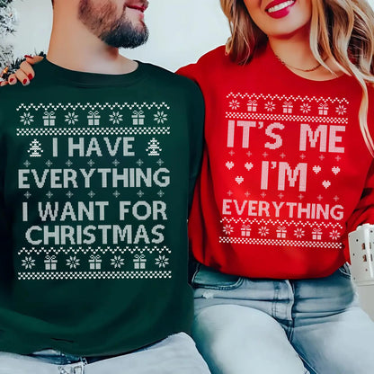 Matching Christmas Couple Sweatshirt I Have Everything